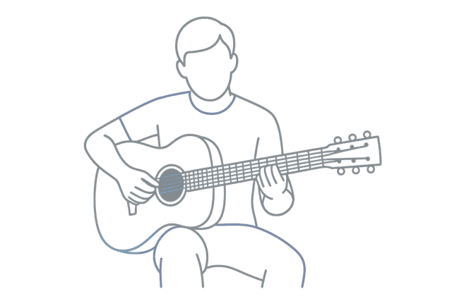 Guitar - visible fretboard